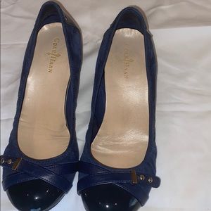 Cole Haan Navy Blue Wedges